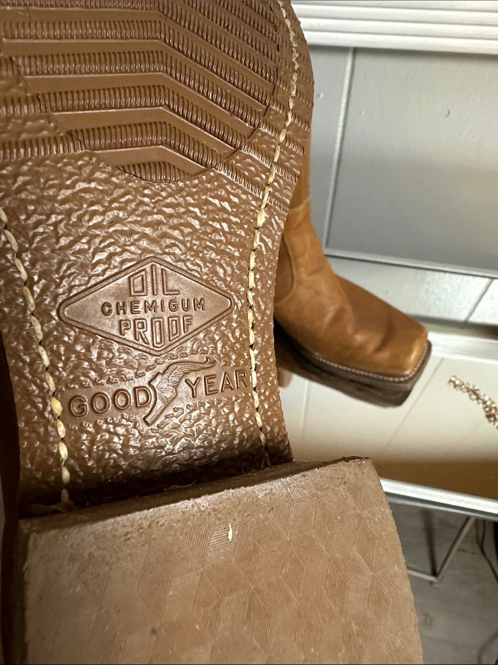 Good Year Oil Chemigum Proof Brown Leather Boots